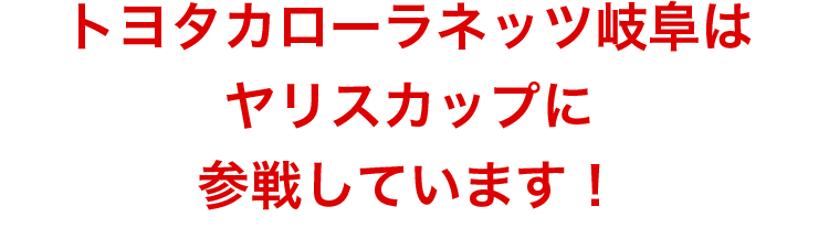 ヤリスカップへの取り組み | トヨタカローラネッツ岐阜